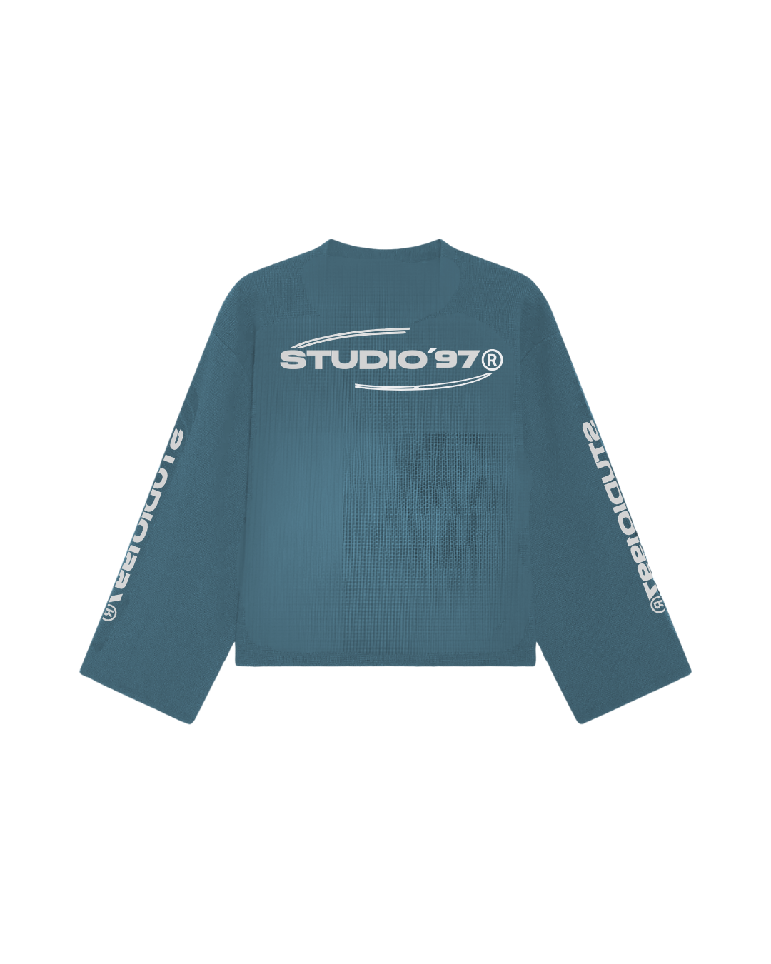 Waffle Silver Blue Crewneck