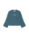 Waffle Silver Blue Crewneck