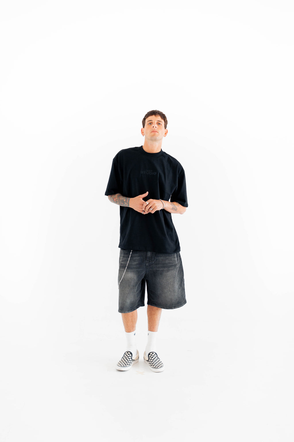 Essentials Logo Black Tee